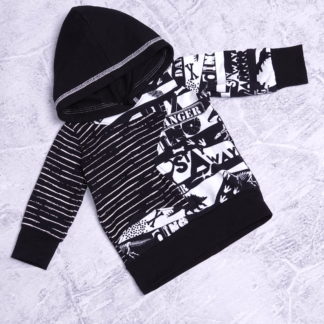 Dino ster hoody maat 50 ( newborn )
