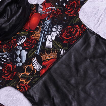 Tattoo cozy dress met nep leer maat 4 jaar (104) - Afbeelding 2