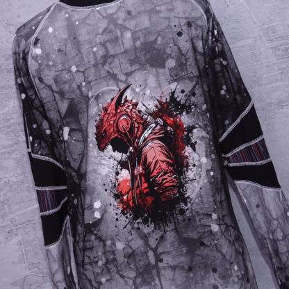 Red dragon french terry pa henric raglan maat S - Afbeelding 2