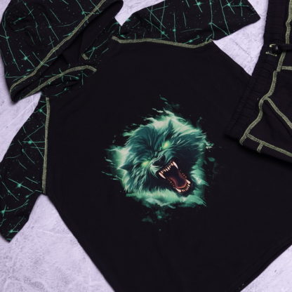 The wolf stoere raglan met shorts maat 12 jaar (152) - Afbeelding 2