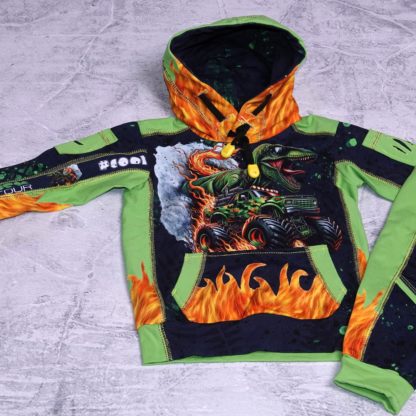 Dino vlammen set venture hoody met trail joggers maat 3 jaar (98) - Afbeelding 2