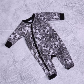 Witte lace footie romper maat nb/3 maanden (50/56)