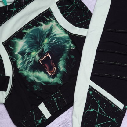 Neon wolf allover hoody +trailer joggers 6 years (116) - Afbeelding 2