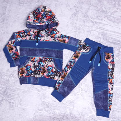 Stitchery allover hoodie met trail joggers maat 3 jaar (98) - Afbeelding 2
