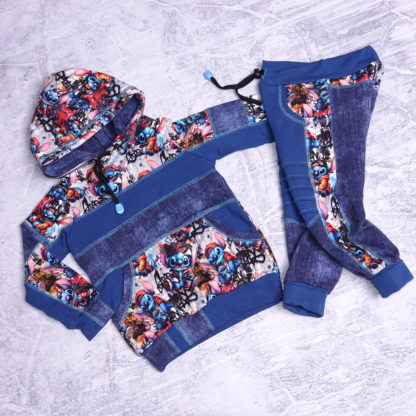 Stitchery allover hoodie met trail joggers maat 3 jaar (98)