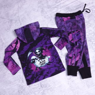 Zwarte schaap set vest met jude joggers maat 7 jaar (122)