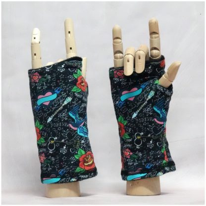 tattoo handschoenen zacht gevoerd maat M