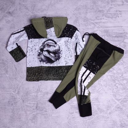 Dino snap jacket met jude joggers maat 7 jaar (122) - Afbeelding 5