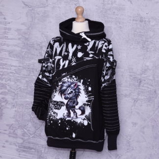 Punk zebra Lotte hoody maat US 14 (L ) (40)