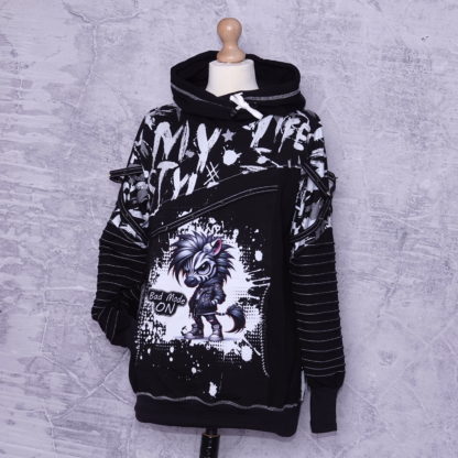 Punk zebra Lotte hoody maat US 14 (L ) (40)