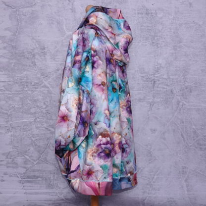 Ellis cardigan maat XL floral french terry met capuchon en zakken - Afbeelding 3