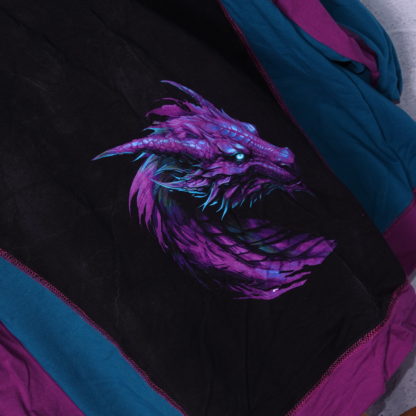 Draken cardigan maat XL  french terry - Afbeelding 3