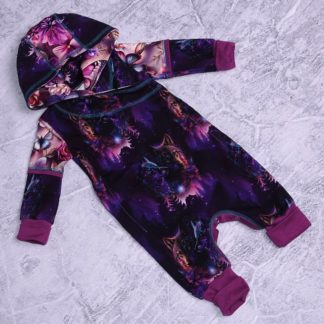 Grow with me romper Wolf maat 0/1 jaar (56/80/86)