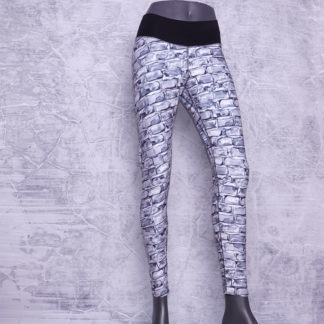 Stenen look brushed poly legging maat M/L