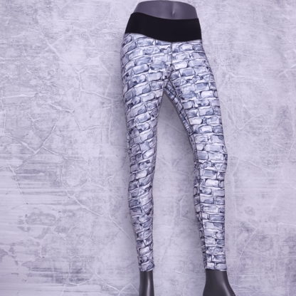 Stenen look brushed poly legging maat M/L