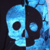 Turkoise blue skulls cropped hoody maat 42 (XL) - Afbeelding 2