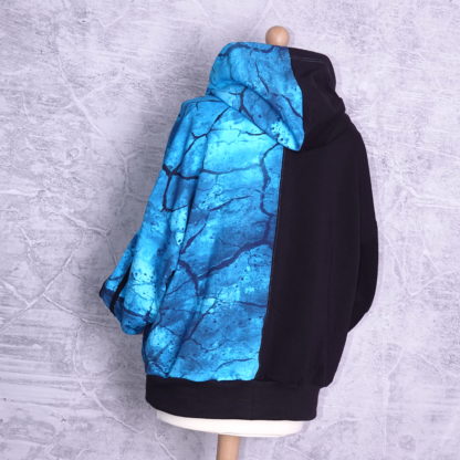 Turkoise blue skulls cropped hoody maat 42 (XL) - Afbeelding 5