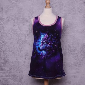 Wolves tulip althea tank maat L (US 10 UK 12  europe 40 ) french terry
