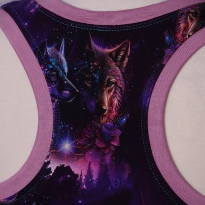 Wolves tulip althea tank maat L (US 10 UK 12  europe 40 ) french terry - Afbeelding 3