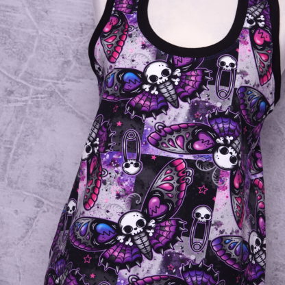 Moths tulip althea tank maat XL (US 12 UK 14  europe 42 ) cotton spandex - Afbeelding 2