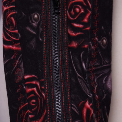 Leather look and roses  Honey top met capuchon maat L (40) US 10 UK 12 ) - Afbeelding 7