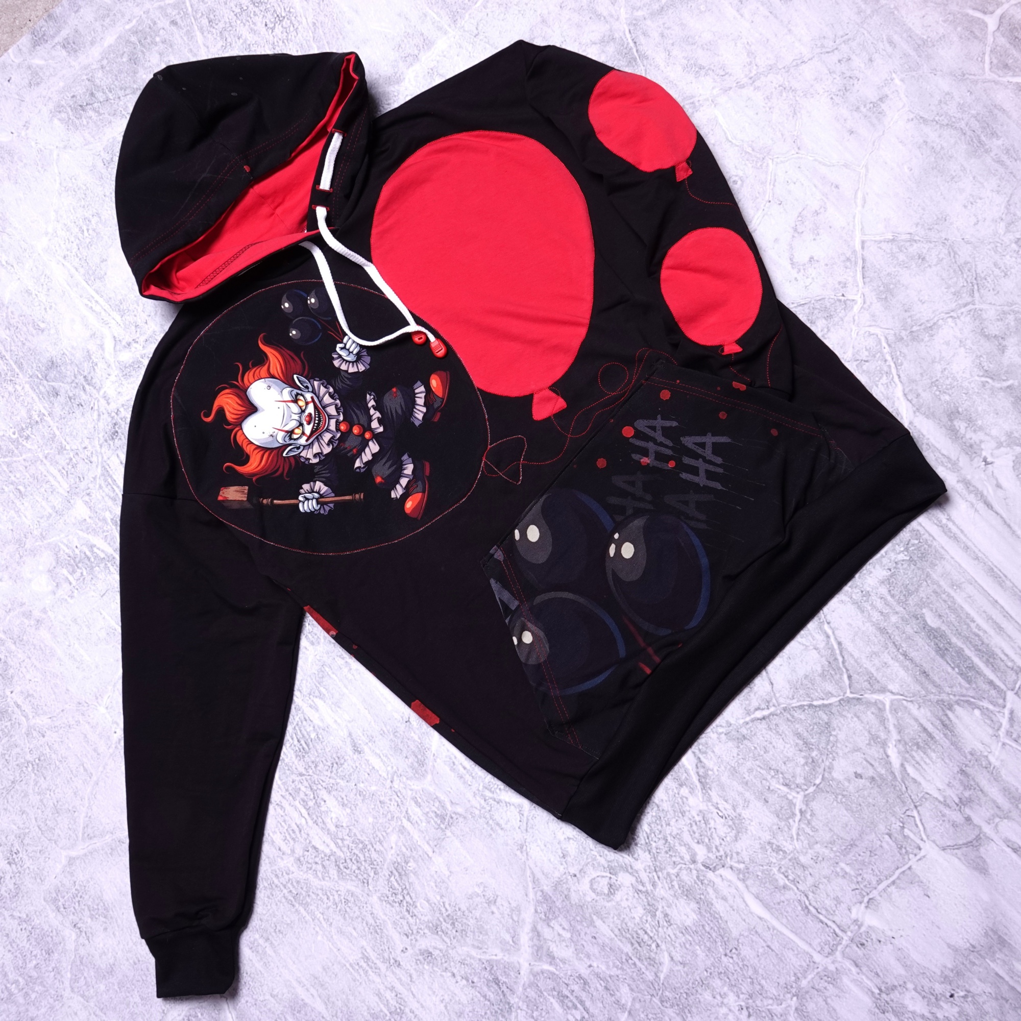 Horror clown lovelyoversized hoody XXL